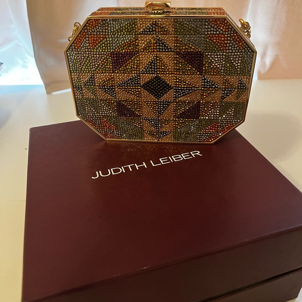 Judith Leiber Multicolor Crystal Clutch- NEW